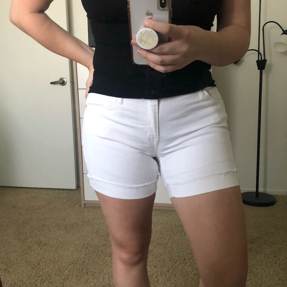 White Mid length shorts - Picture 2 of 3